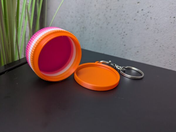 Porte-clef boite à bagues lesbian-flag